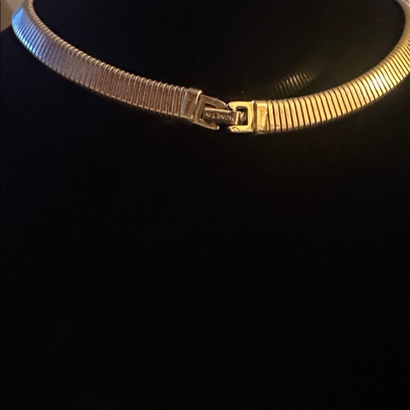 Elegant Gold Omega Necklace - Picture 2 of 2